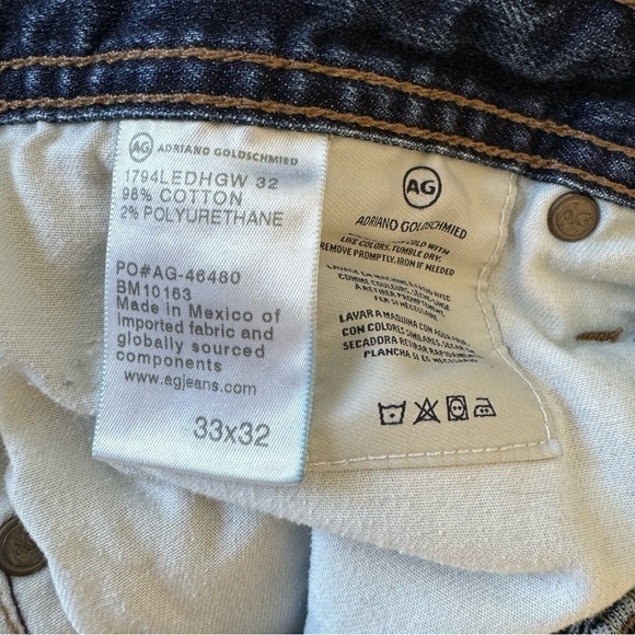 Adriano Goldschmied blue denim straight leg jeans size 33 x 26 - Picture 6 of 6